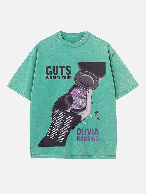 Olivia Rodrigo Print Round Neck T-shirt