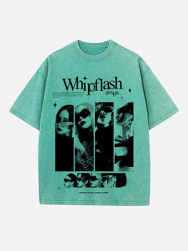 Aespa Print Round Neck T-shirt