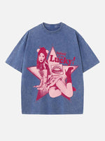 Halsey Print Round Neck T-shirt