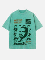 Drake Print Round Neck T-shirt