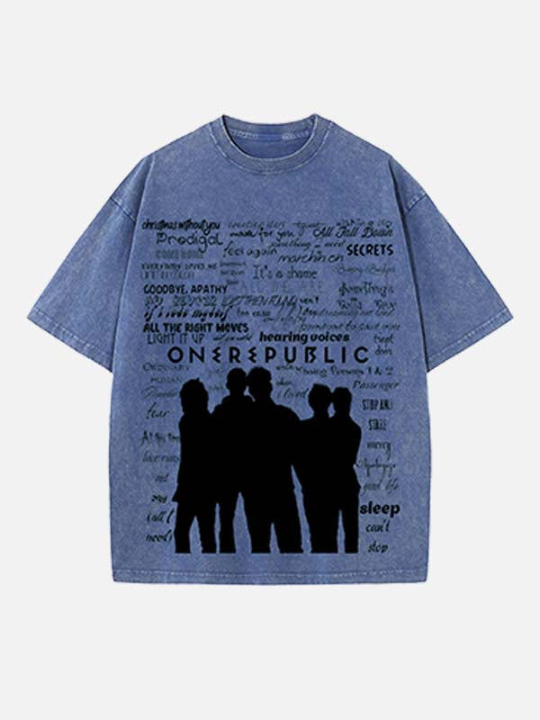 OneRepublic Print Round Neck T-shirt