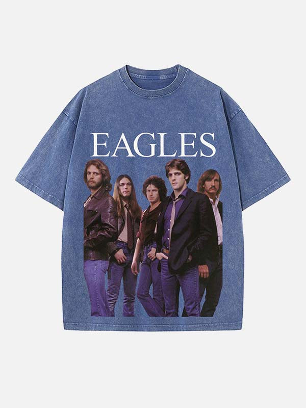 Eagles Print Round Neck T-shirt