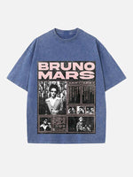Bruno Mars Print Round Neck T-shirt