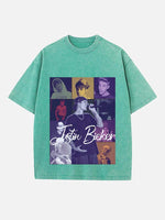Justin Bieber Print Round Neck T-shirt