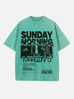 Maroon 5 Print Round Neck T-shirt