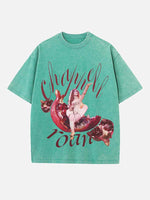 Chappell Roan Print Round Neck T-shirt