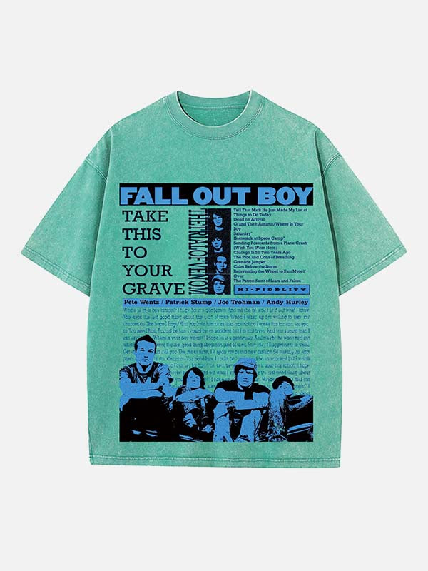 Fall Out Boy Print Round Neck T-shirt