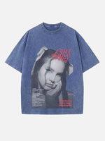 Lana Del Rey Print Round Neck T-shirt