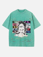 Miley Cyrus Print Round Neck T-shirt