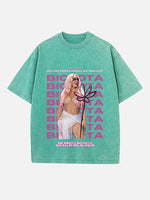 Karol G Print Round Neck T-shirt