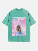 Taylor Swift Print Round Neck T-shirt