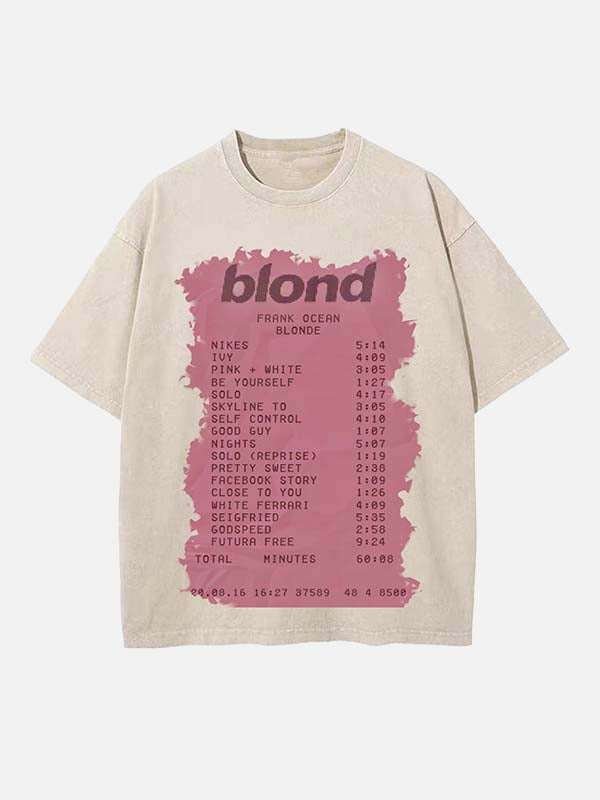Frank Ocean Print Round Neck T-shirt