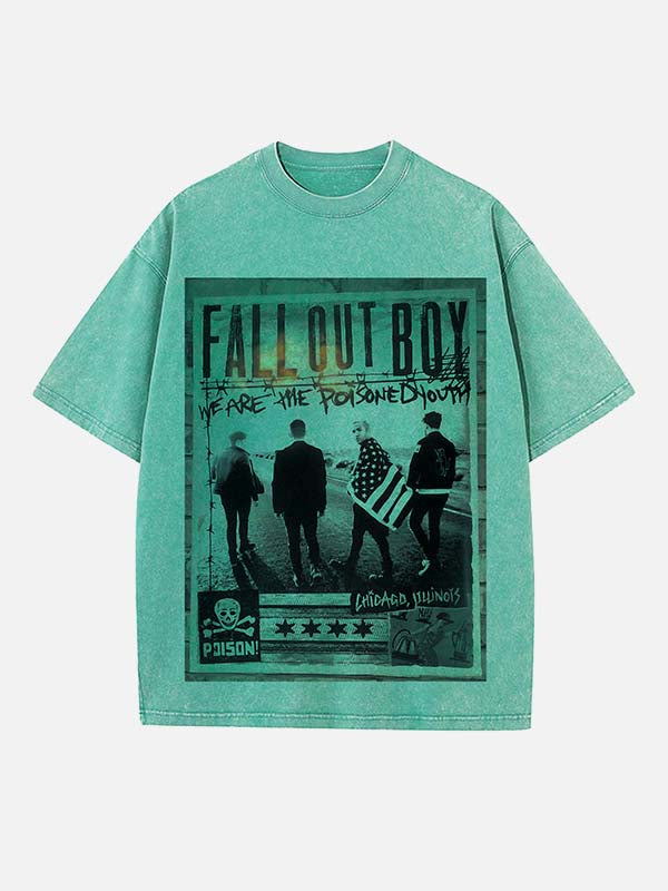 Fall Out Boy Print Round Neck T-shirt