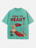 Dua Lipa Print Round Neck T-shirt