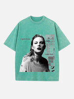 Taylor Swift Print Round Neck T-shirt