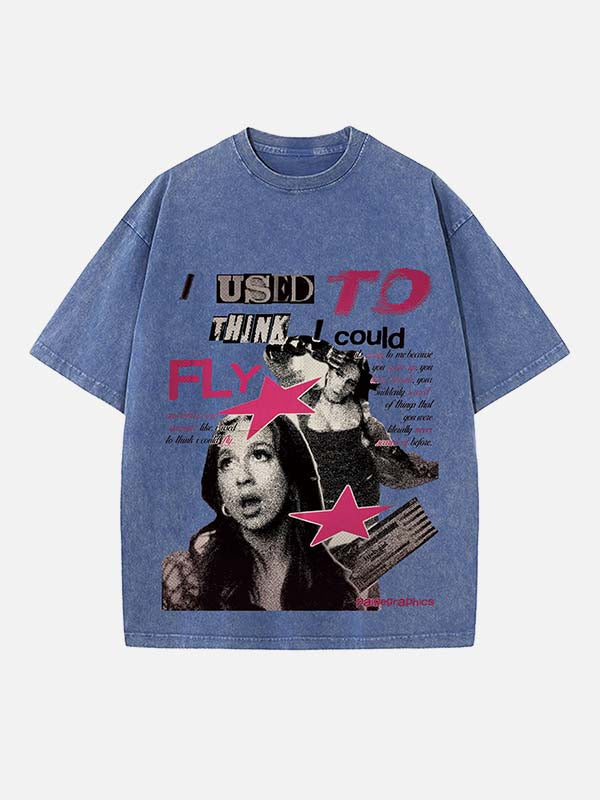 Tate McRae Print Round Neck T-shirt