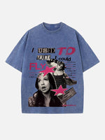 Tate McRae Print Round Neck T-shirt