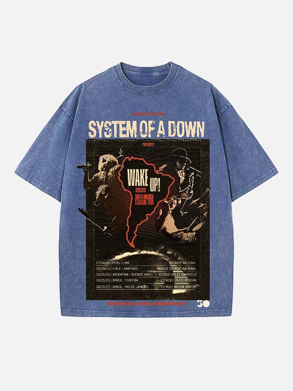 System of a Down Print Round Neck T-shirt