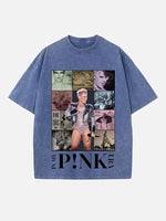 P!nk Print Round Neck T-shirt