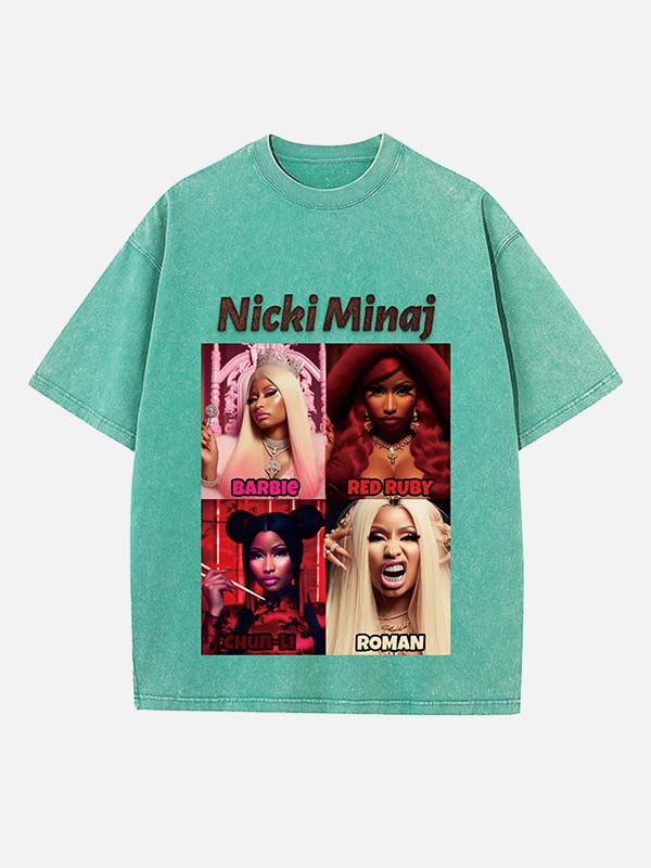 Nicki Minaj Print Round Neck T-shirt
