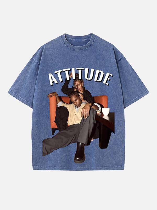 Rihanna Print Round Neck T-shirt