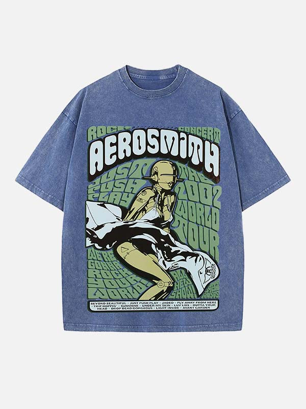 Aerosmith Print Round Neck T-shirt