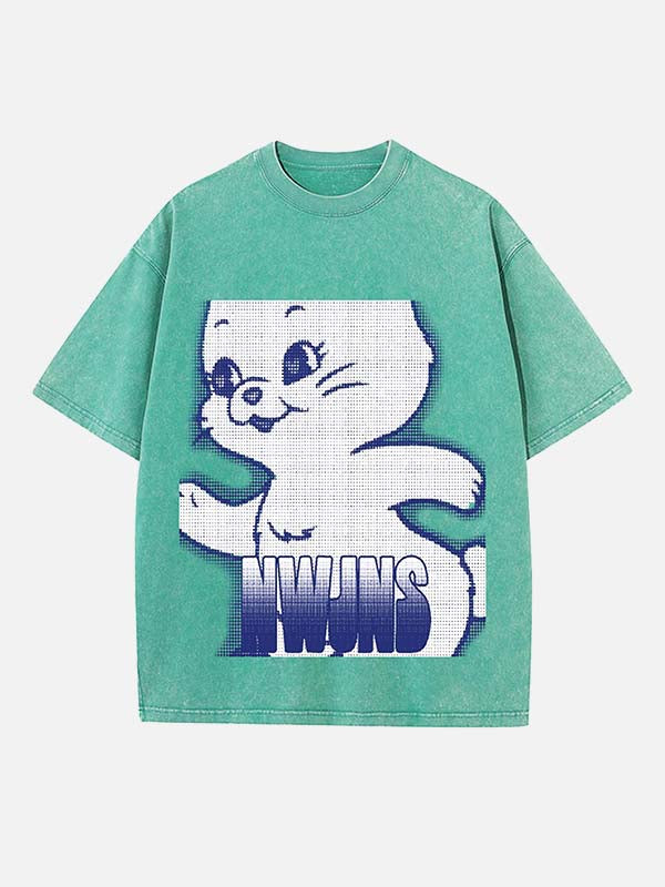 NewJeans Print Round Neck T-shirt