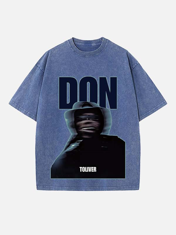 Don Toliver Print Round Neck T-shirt