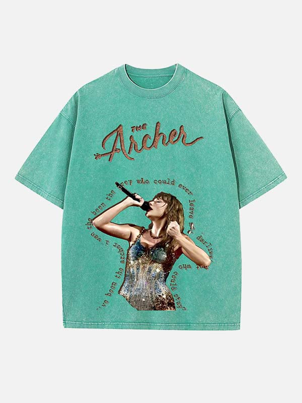 Taylor Swift Print Round Neck T-shirt