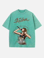 Taylor Swift Print Round Neck T-shirt