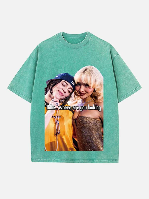 Sabrina Carpenter Print Round Neck T-shirt