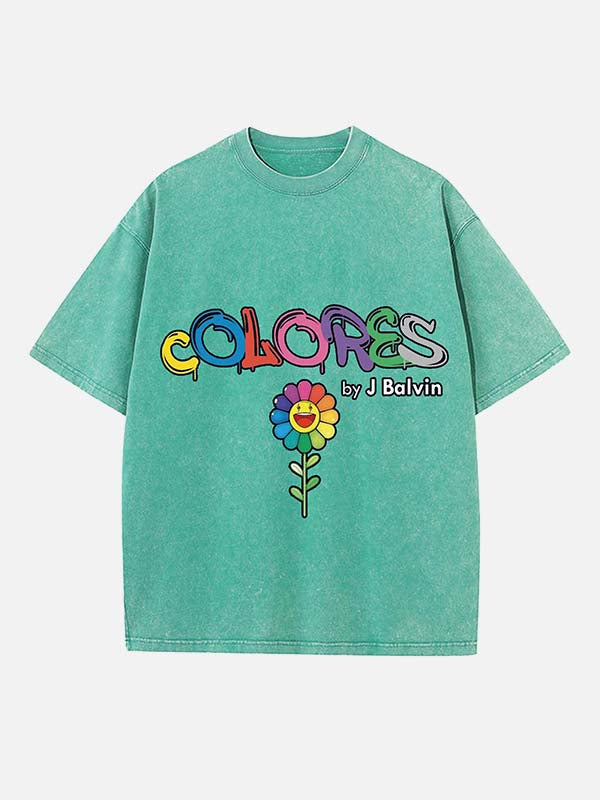 J Balvin Print Round Neck T-shirt