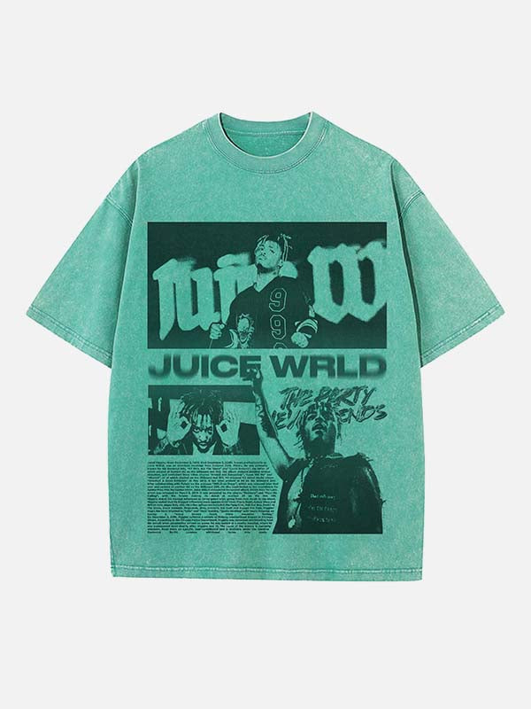 Juice WRLD Print Round Neck T-shirt