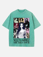 Selena Gomez Print Round Neck T-shirt