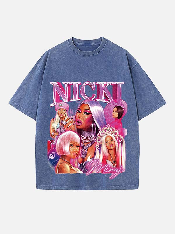 Nicki Minaj Print Round Neck T-shirt