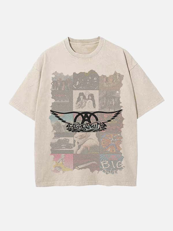 Aerosmith Print Round Neck T-shirt