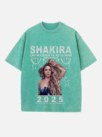 Shakira Print Round Neck T-shirt