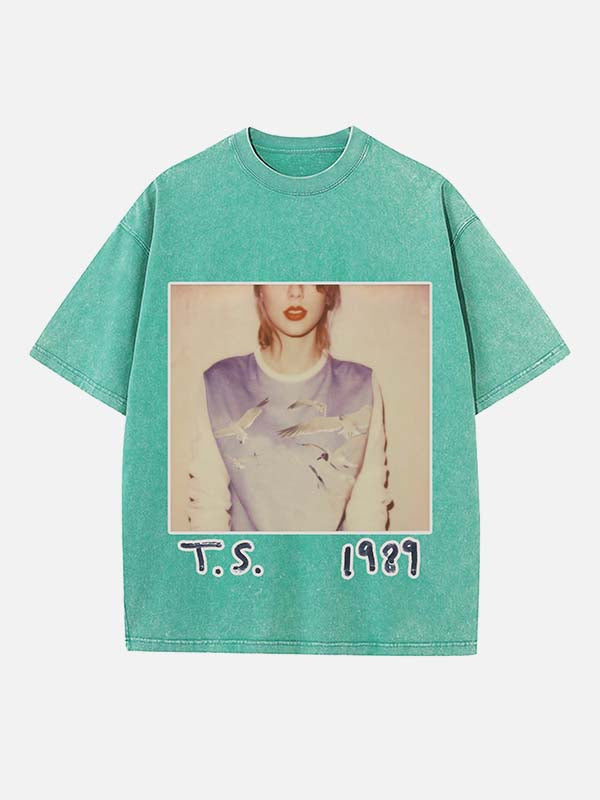 Taylor Swift Print Round Neck T-shirt