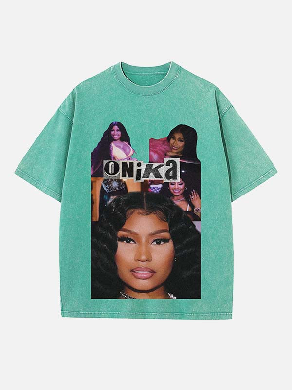 Nicki Minaj Print Round Neck T-shirt