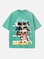Kesha Print Round Neck T-shirt