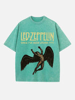 Led Zeppelin Print Round Neck T-shirt