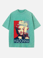 Madonna Print Round Neck T-shirt