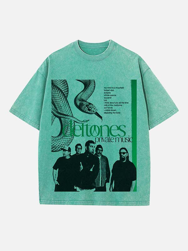Deftones Print Round Neck T-shirt