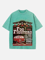 Foo Fighters Print Round Neck T-shirt