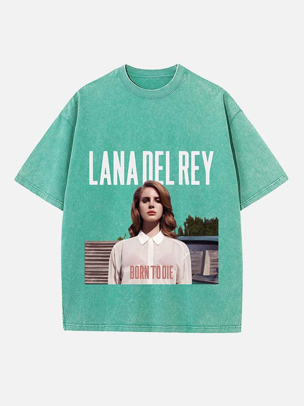 Lana Del Rey Print Round Neck T-shirt