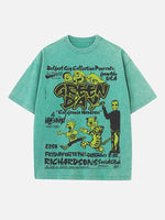 Green Day Print Round Neck T-shirt