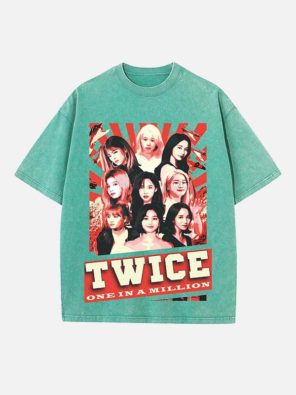 TWICE Print Round Neck T-shirt