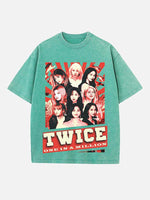 TWICE Print Round Neck T-shirt