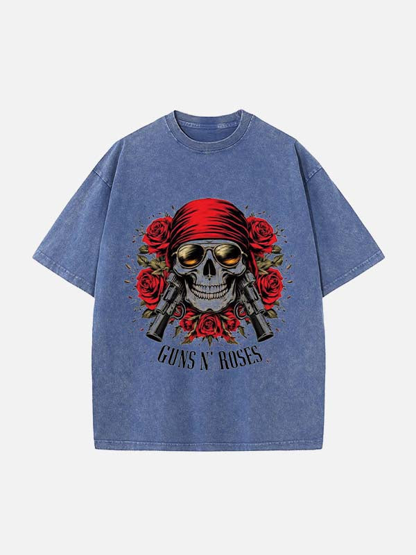 GUNS N' ROSES Print Round Neck T-shirt