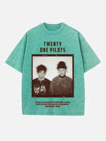 Twenty One Pilots Print Round Neck T-shirt
